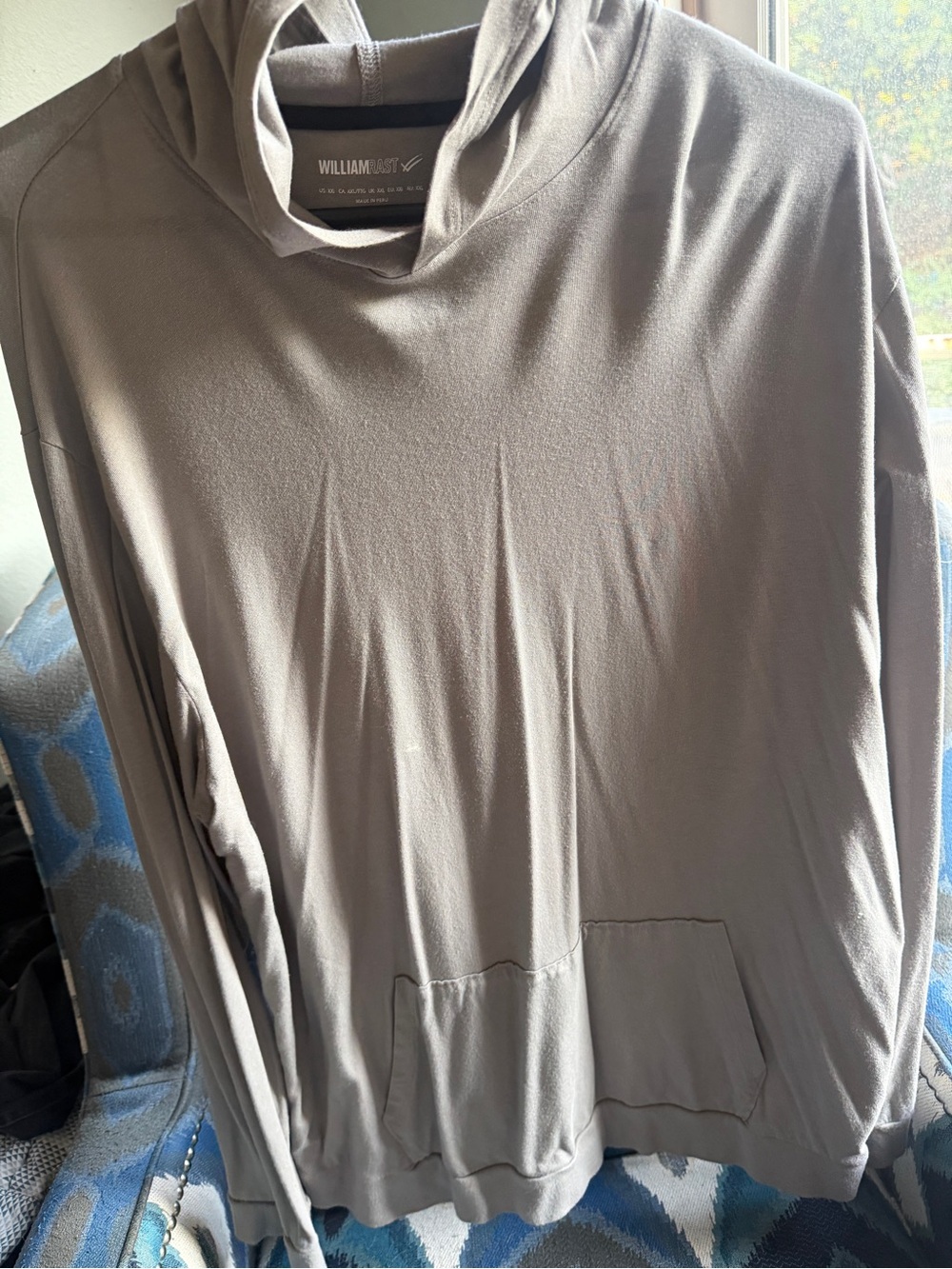 William Rast Taupe Hooded Long-Sleeve Pullover
